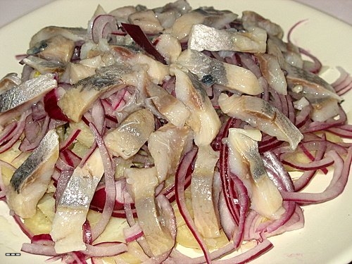 Рецепт - Салат с сельдью и картофелем