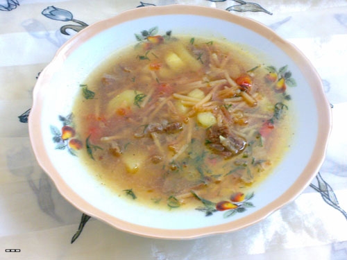 Рецепт - Вермишелевый суп с курицей